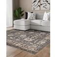 thumbnail image 1 of Unique Loom Portland Collection Area Rug - Central (4' 1" Square Gray/Beige), 1 of 9