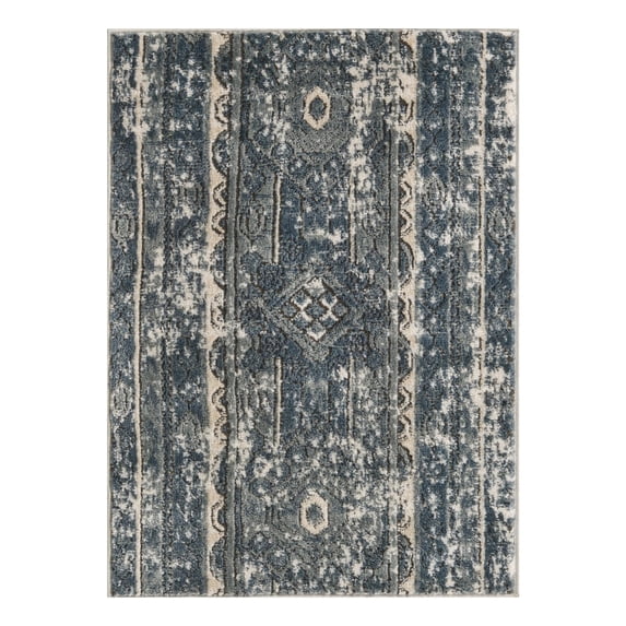 Unique Loom Portland Collection Area Rug - Depoe (2' 2" x 3' 1" Rectangle Blue/Beige)
