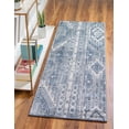 thumbnail image 1 of Unique Loom Portland Collection Area Rug - Orford (2' 2" x 12' Runner Blue Gray/Gray), 1 of 10