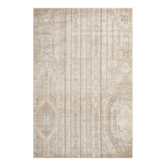Unique Loom Portland Collection Area Rug - Orford (6' 1" x 9' Rectangle Ivory/Gray)