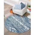 thumbnail image 1 of Unique Loom Portland Collection Area Rug - Orford (7' Round Blue Gray/Gray), 1 of 10