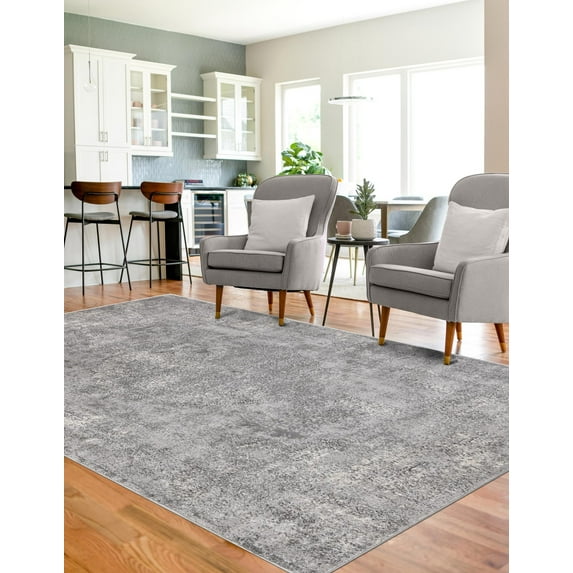 Unique Loom Portland Collection Area Rug - Woodburn (10' x 13' 1" Rectangle Gray/Ivory)