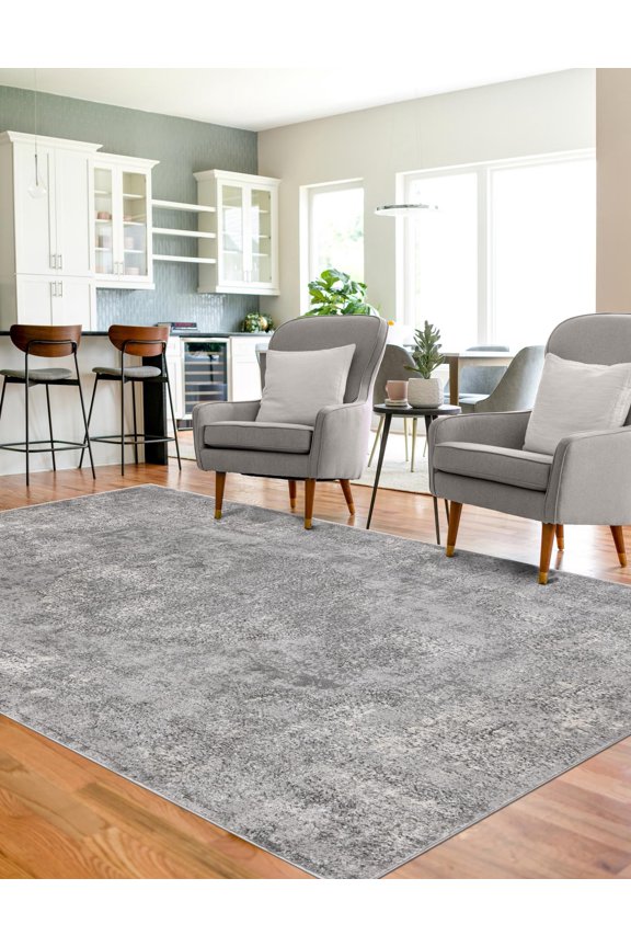 Portland Collection Area Rug - Woodburn (10' x 13' 1" Rectangle Gray/Ivory)