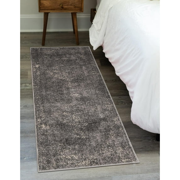 Unique Loom Portland Collection Area Rug - Woodburn (2' 2" x 6' 1" Runner Gray/Ivory)