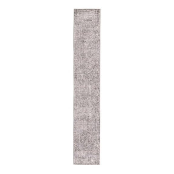 Unique Loom Portland Collection Area Rug - Woodburn (2' 2" x 12' Runner Gray/Ivory)