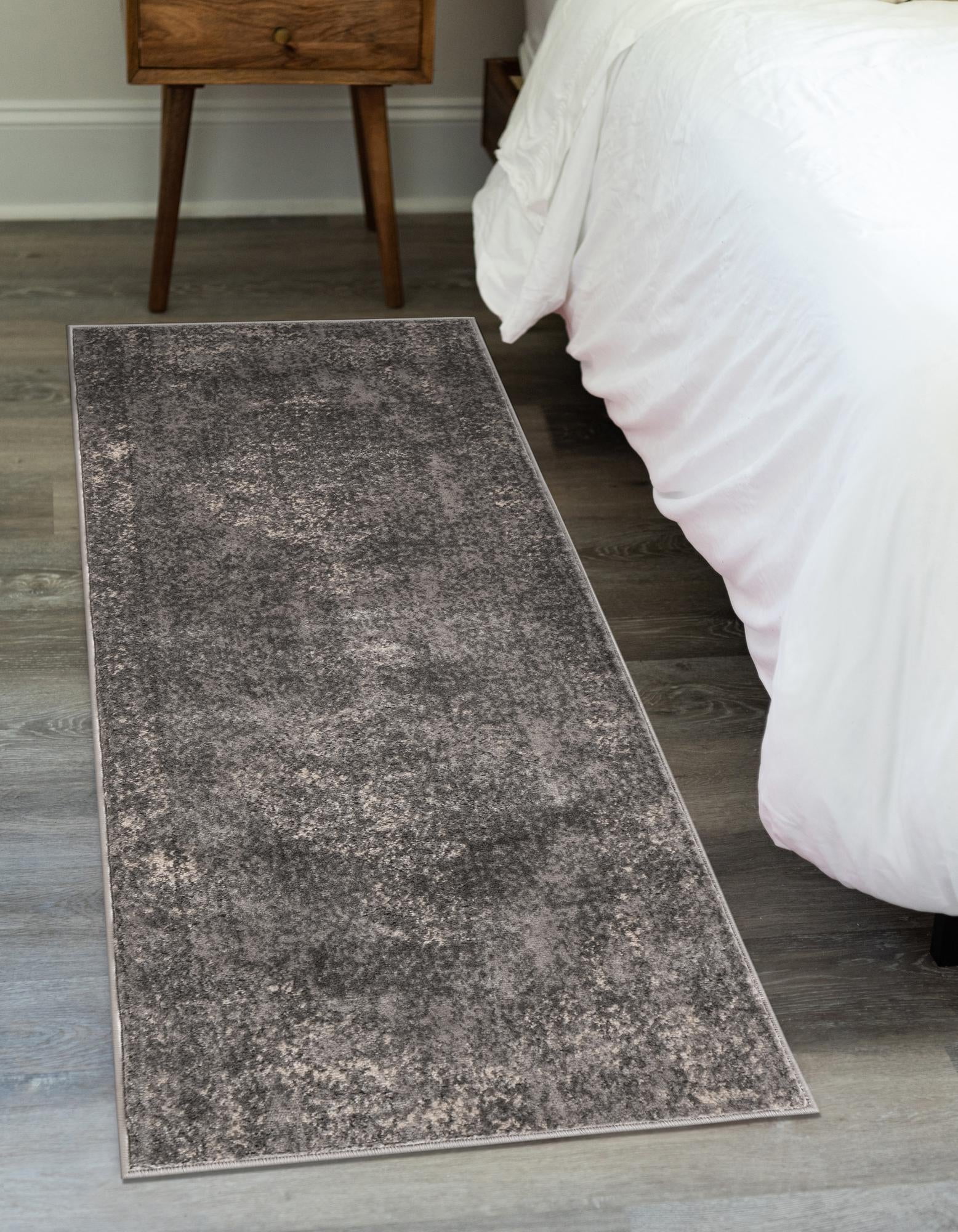 Unique Loom Portland Collection Area Rug - Woodburn (2' 7" x 13' 1" Runner Gray/Ivory)