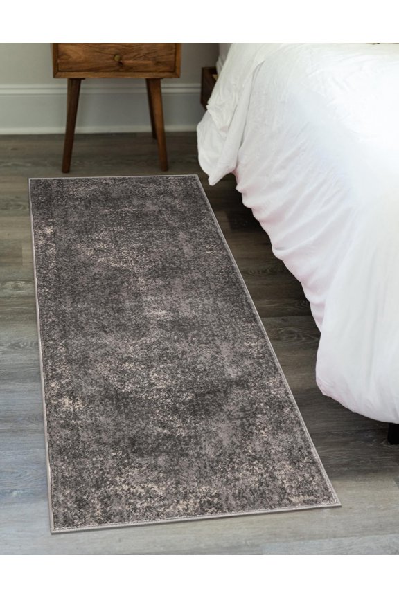 Portland Collection Area Rug - Woodburn (2' 7" x 13' 1" Runner Gray/Ivory)