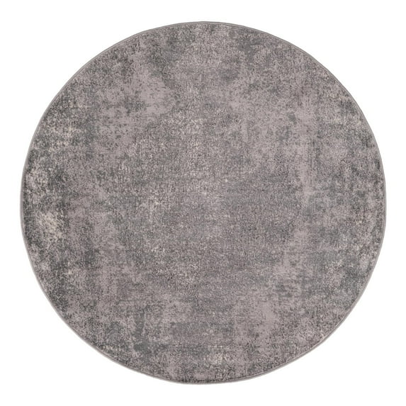 Unique Loom Portland Collection Area Rug - Woodburn (5' 3" Round Gray/Ivory)
