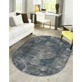thumbnail image 1 of Unique Loom Portland Collection Area Rug - Woodburn (5' 3" x 8' Oval Blue/Ivory), 1 of 10