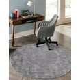 thumbnail image 1 of Unique Loom Portland Collection Area Rug - Woodburn (7' 1" Round Gray/Ivory), 1 of 10