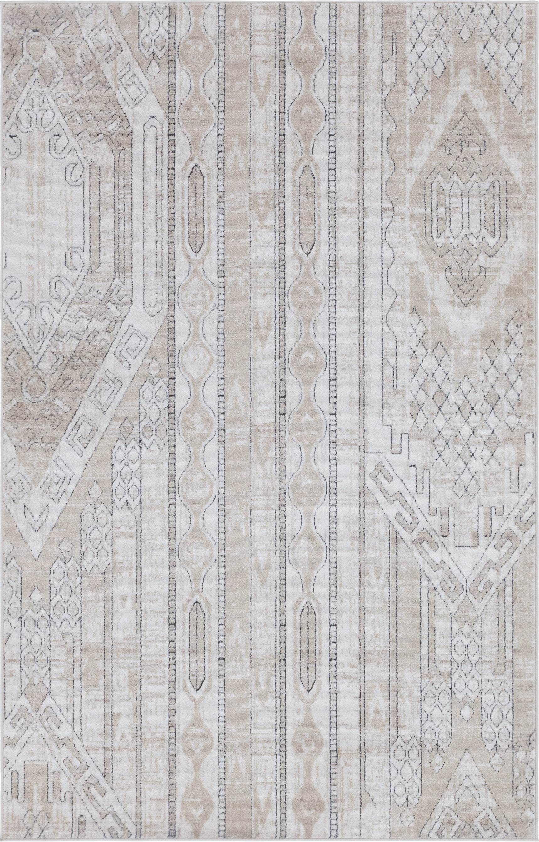 Unique Loom Portland Southwestern Farmhouse/Boho Area Rug, Blue/Gray