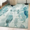 thumbnail image 1 of Unique Loom Positano Collection Area Rug - Marooned (8' x 10' Rectangle Light Blue/Blue), 1 of 7