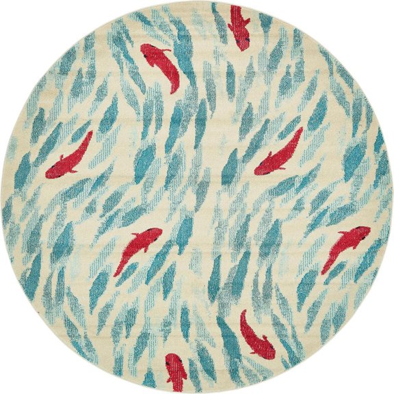 Unique Loom Shoal Positano Rug, Beige (8' 0 x 8' 0)