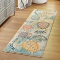 thumbnail image 1 of Unique Loom Positano Collection Area Rug - Treasure (2' 2" x 6' 9" Runner Beige/Blue), 1 of 7