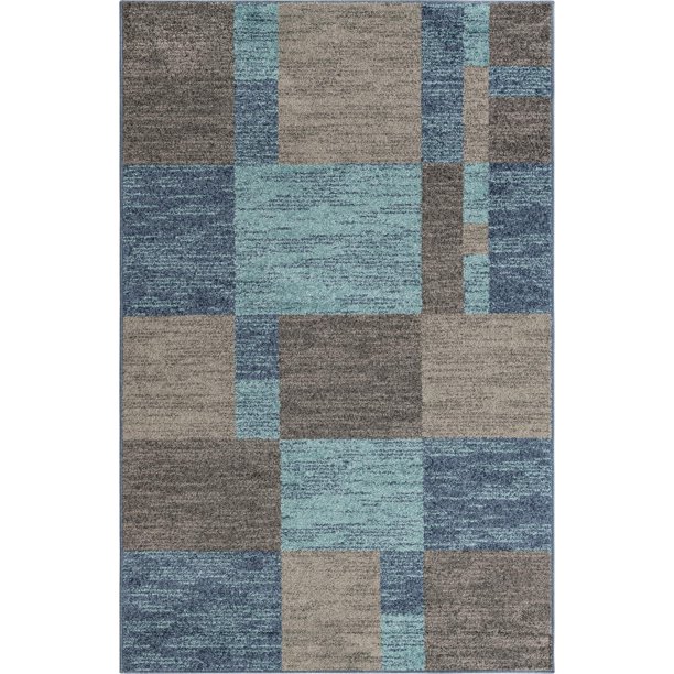 Unique Loom Providence Autumn Rug Blue Gray 5' 3" x 8' 0" Rectangle
