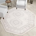 thumbnail image 1 of Unique Loom Charlotte Collection Area Rug - Quail (5' 3" Octagon Ivory/Light Brown), 1 of 7