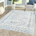 thumbnail image 1 of Unique Loom Charlotte Collection Area Rug - Quail (10' x 14' 1" Rectangle Aqua Blue/Gray), 1 of 7
