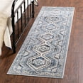 thumbnail image 1 of Unique Loom Charlotte Collection Area Rug - Quail (2' x 8' Runner Aqua Blue/Gray), 1 of 7