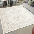 thumbnail image 1 of Unique Loom Charlotte Collection Area Rug - Quail (4' 1" Square Ivory/Light Brown), 1 of 7