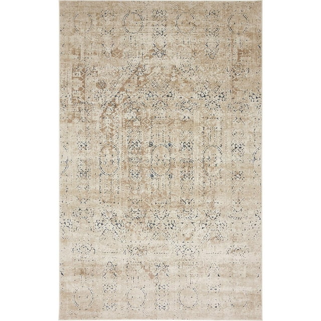 Unique Loom Quincy Chateau Rug Beige/Brown 5' 1" x 8' Rectangle