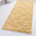 thumbnail image 1 of Unique Loom Rabat Shag Collection Area Rug - Fractured (2' 7" x 6' 1" Runner Yellow/Ivory), 1 of 5
