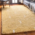 thumbnail image 1 of Unique Loom Rabat Shag Collection Area Rug - Fractured (4' 1" x 6' 1" Rectangle Yellow/Ivory), 1 of 6