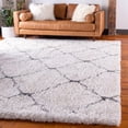 thumbnail image 1 of Unique Loom Rabat Shag Collection Area Rug - Fractured (8' Square Ivory/Gray), 1 of 7