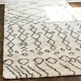 thumbnail image 1 of Unique Loom Rabat Shag Collection Area Rug - Geometric (4' 1" x 6' 1" Rectangle Pure Ivory/Gray), 1 of 7