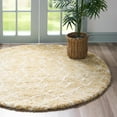 thumbnail image 1 of Unique Loom Rabat Shag Collection Area Rug - Geometric (8' Round Yellow/Ivory), 1 of 7