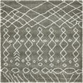 thumbnail image 1 of Unique Loom Rabat Shag Collection Area Rug - Geometric (8' Square Gray/Ivory), 1 of 7