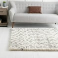 thumbnail image 1 of Unique Loom Rabat Shag Collection Area Rug - Geometric (8' Square Pure Ivory/Gray), 1 of 7