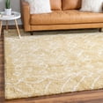 thumbnail image 1 of Unique Loom Rabat Shag Collection Area Rug - Geometric (8' Square Yellow/Ivory), 1 of 7