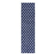 thumbnail image 1 of Unique Loom Rabat Shag Collection Area Rug - Marble (2' 7" x 10' Runner Navy Blue/Ivory), 1 of 10