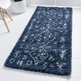 thumbnail image 1 of Unique Loom Rabat Shag Collection Area Rug - Tribal (2' 7" x 10' Runner Navy Blue/Ivory), 1 of 7