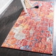 thumbnail image 1 of Unique Loom Rainbow Collection Area Rug - Honeycomb (2' x 6' 1" Runner Red/Blue), 1 of 7