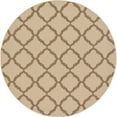 thumbnail image 1 of Unique Loom Raised Trellis Indoor/Outdoor Trellis Rug Beige/Brown 6' 1" Round Geometric Traditional Perfect For Patio Deck Garage Entryway, 1 of 7