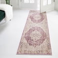 thumbnail image 1 of Unique Loom Deepa Collection Area Rug - Regalia (2' x 6' Runner Lavender/Beige), 1 of 7