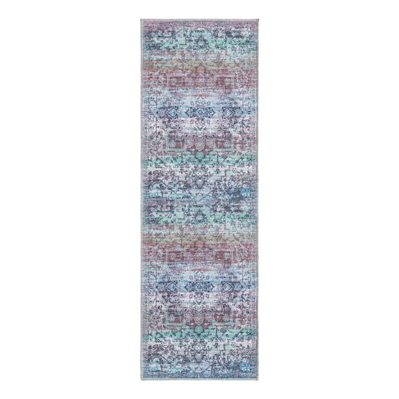 Unique Loom Renaissance Collection Area Rug - Roma (2' x 6' 1" Runner Blue Green/Light Green)