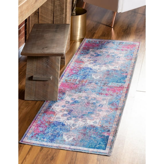 Unique Loom Renaissance Collection Area Rug - Roma (2' x 9' 10" Runner Tie Dye/Cream)