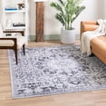 thumbnail image 1 of Unique Loom Renaissance Collection Area Rug - Roma (5' 3" Square Light Gray/Black), 1 of 7