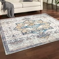 thumbnail image 1 of Unique Loom Renaissance Collection Area Rug - Roma (5' 3" Square Sea Salt White/Yellow), 1 of 7