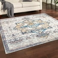 thumbnail image 1 of Unique Loom Renaissance Collection Area Rug - Roma (7' 10" Square Sea Salt White/Yellow), 1 of 7