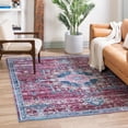 thumbnail image 1 of Unique Loom Renaissance Collection Area Rug - Roma (7' 3" Square Antique Pink/Blue), 1 of 7