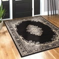 thumbnail image 1 of Unique Loom Reza Collection Area Rug - Washington (4' 1" x 6' 1" Rectangle Black/Gray), 1 of 7