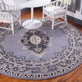 thumbnail image 1 of Unique Loom Reza Collection Area Rug - Washington (7' 10" Round Gray/Black), 1 of 7