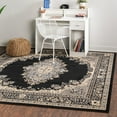 thumbnail image 1 of Unique Loom Reza Collection Area Rug - Washington (7' 10" Square Black/Gray), 1 of 6