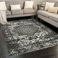 thumbnail image 1 of Unique Loom Richmond Collection Area Rug - Medallion (3' 3" x 5' 3" Rectangle Dark Gray/Ivory), 1 of 6