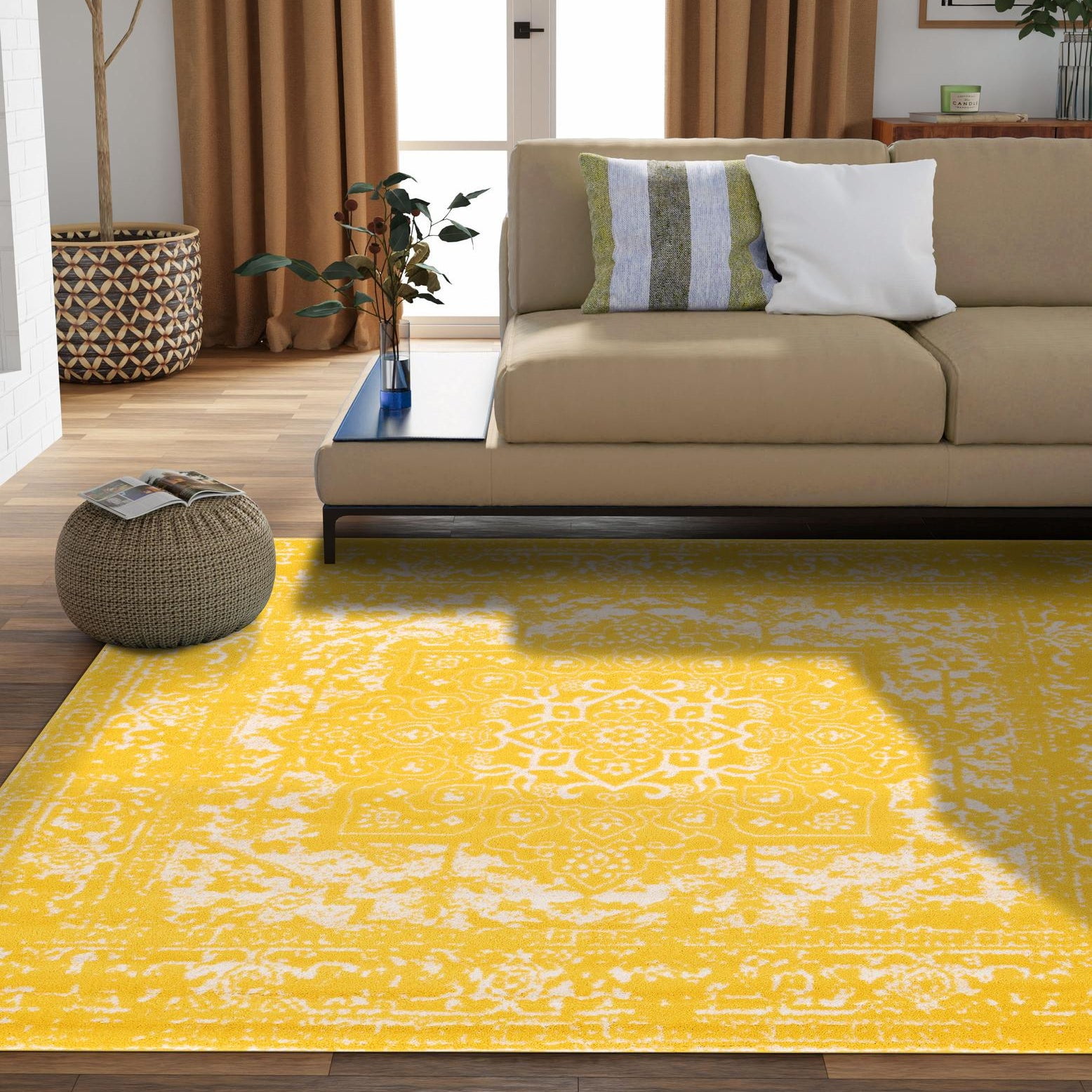 Unique Loom Richmond Collection Area Rug - Medallion (4' 1