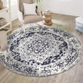 thumbnail image 1 of Unique Loom Richmond Collection Area Rug - Medallion (5' 1" Round Blue/Ivory), 1 of 6