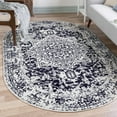 thumbnail image 1 of Unique Loom Richmond Collection Area Rug - Medallion (5' 1" x 8' Oval Blue/Ivory), 1 of 6